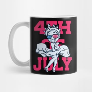 4th of July Statue of Liberty with shades Mug